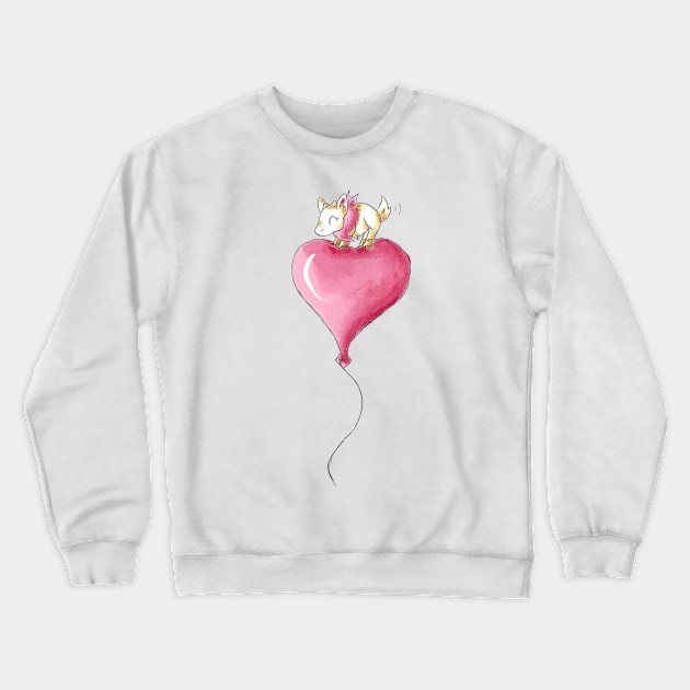 Balloon Ride (Baby Girl) Crewneck Sweatshirt by KristenOKeefeArt